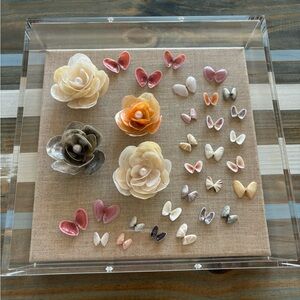 Mermaid Jingle Blooms & Coquina Butterflies Sanibel Shell Art